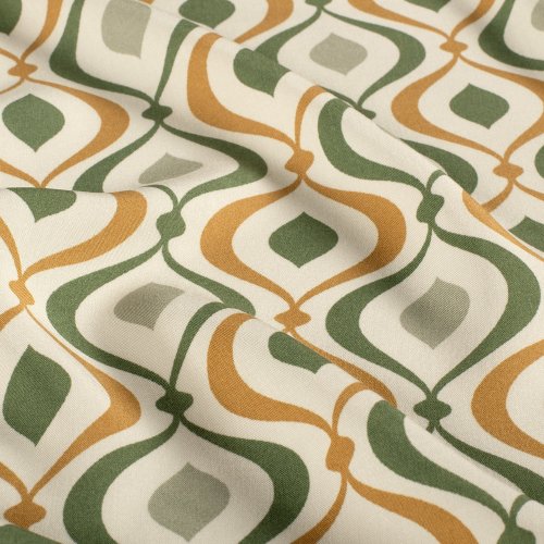 Viskose Popeline - Bruna - khaki/ecru