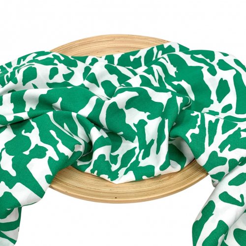 Viskose Popeline - Camouflage - grün