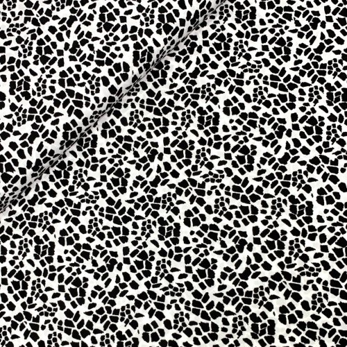 Viskose Popeline - Denica - schwarz/beige