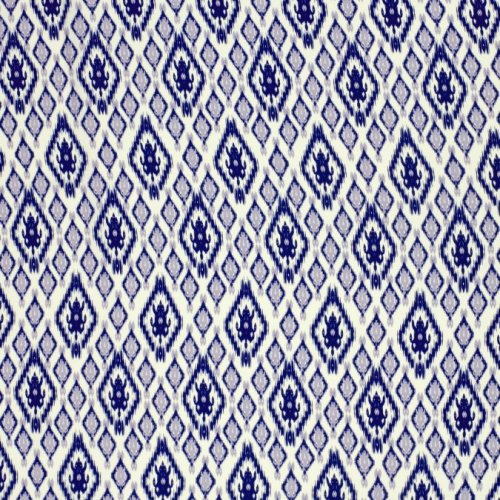 Viskose Popeline - Edla - blue/ecru