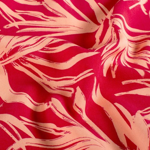 Viskose Popeline - Erma - rot/rosa