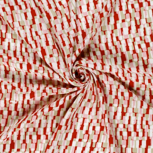 Viskose Popeline - Gali - red/rose