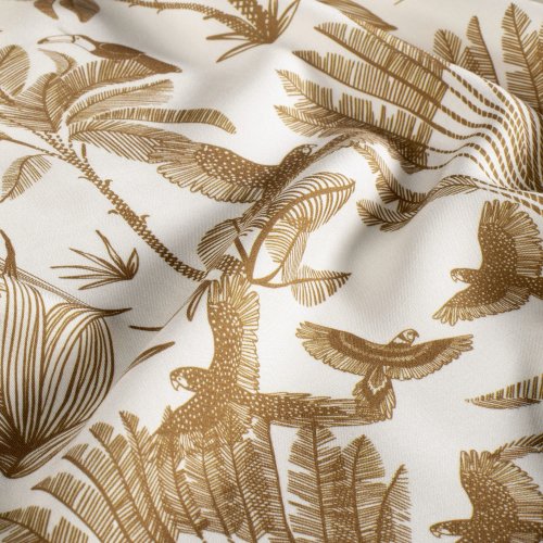 Viskose Popeline - Henni - brown/offwhite