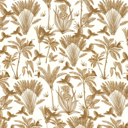 Viskose Popeline - Henni - brown/offwhite