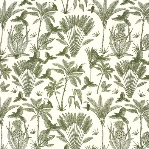 Viskose Popeline - Henni - khaki/offwhite