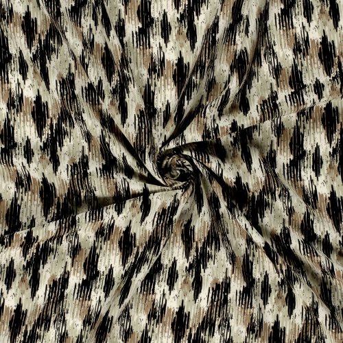 Viskose Popeline - Jale - black/brown/khaki