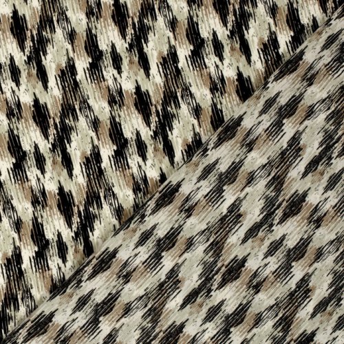 Viskose Popeline - Jale - black/brown/khaki