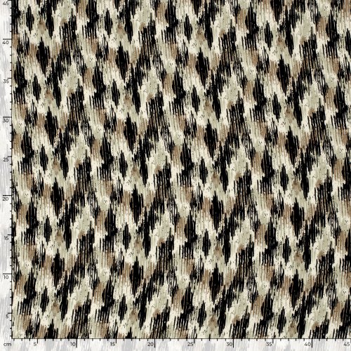 Viskose Popeline - Jale - black/brown/khaki