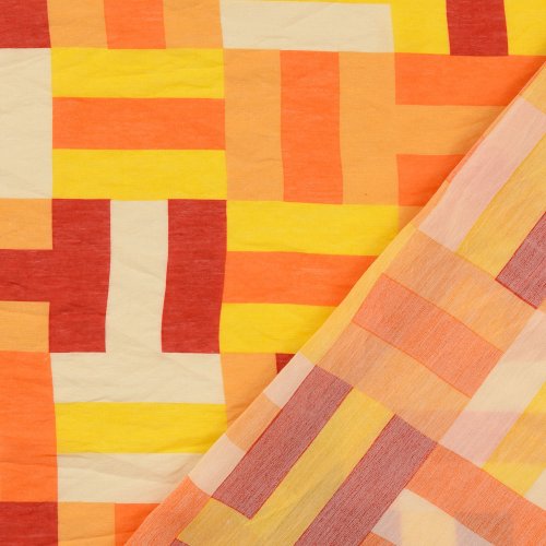 Viskose Popeline - Jamiro - rot/orange