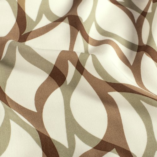 Viskose Popeline - Janelle - brown/khaki/ecru