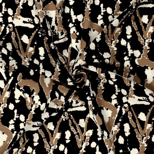 Viskose Popeline - Lanie - black/brown