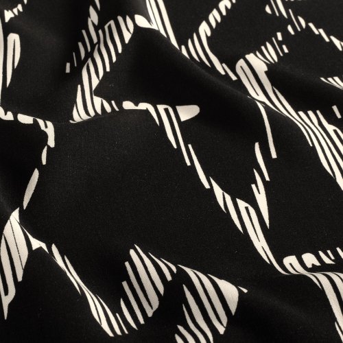 Viskose Popeline - Marlea - black/white