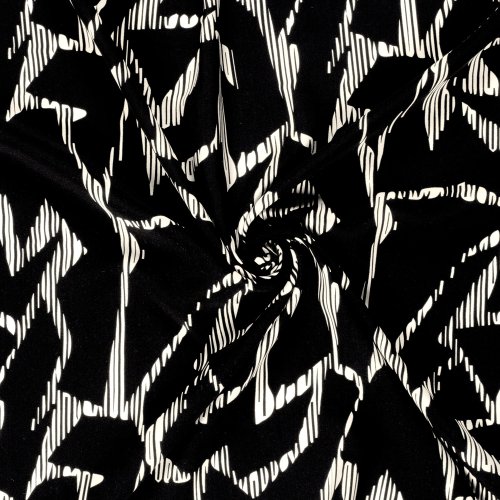 Viskose Popeline - Marlea - black/white