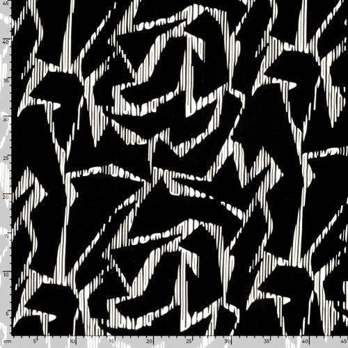 Viskose Popeline - Marlea - black/white