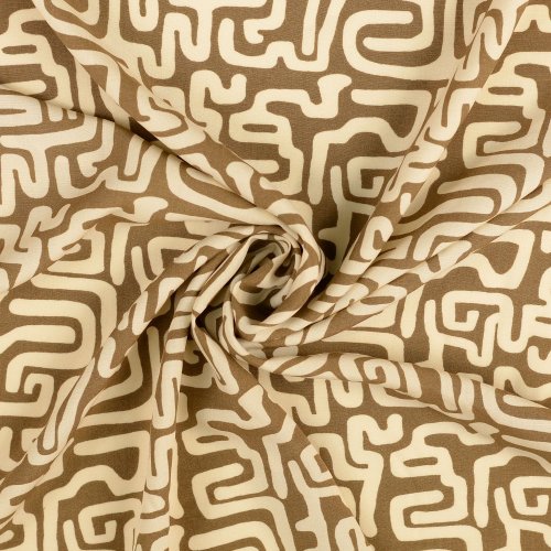 Viskose Popeline - Rumen - creme/braun