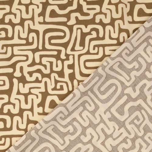 Viskose Popeline - Rumen - creme/braun
