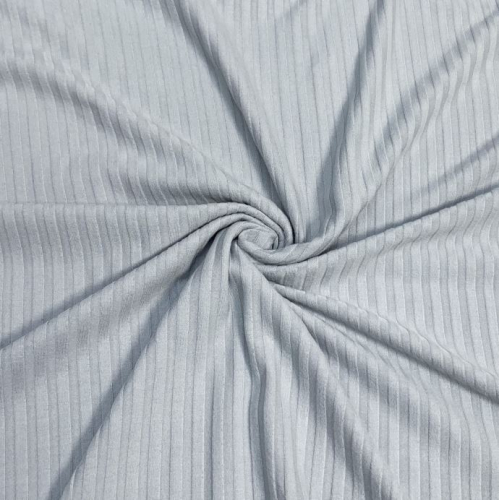Preview: RESTSTÜCK 0,50m !!! - Soft Viskose Rippjersey - hellgrau