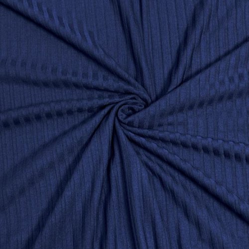Soft Viskose Rippjersey - marine