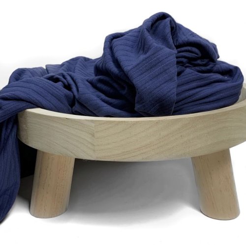 RESTSTÜCK 70cm !!! - Soft Viskose Rippjersey - marine