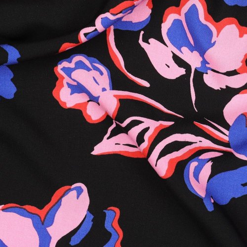 Viskose mit LENZING™ ECOVERO™ Fasern - Risa Flowers - black