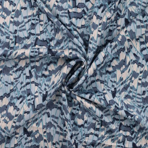 Viskosesatin - matt - Mystic Feather - blue