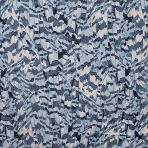Viskosesatin - matt - Mystic Feather - blue