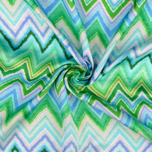 Viskosesatin - matt - Kalina - multicolor grün
