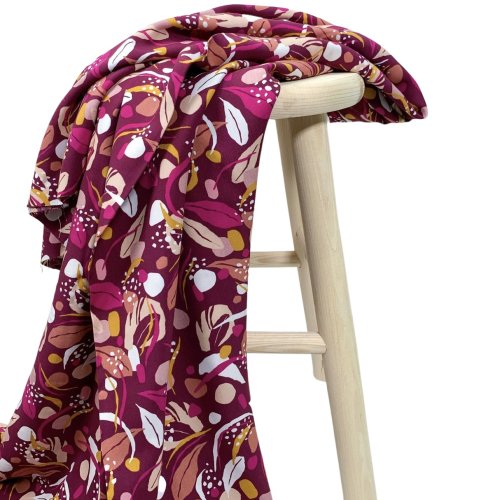 RESTSTÜCK 1,10m !!! - Viskose Popeline - Sevar - bordeaux