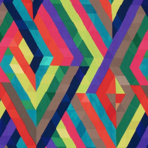 Viskose - Sina - lime/orangerot