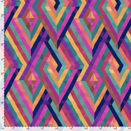 Viskose - Sina - petrol/fuchsia