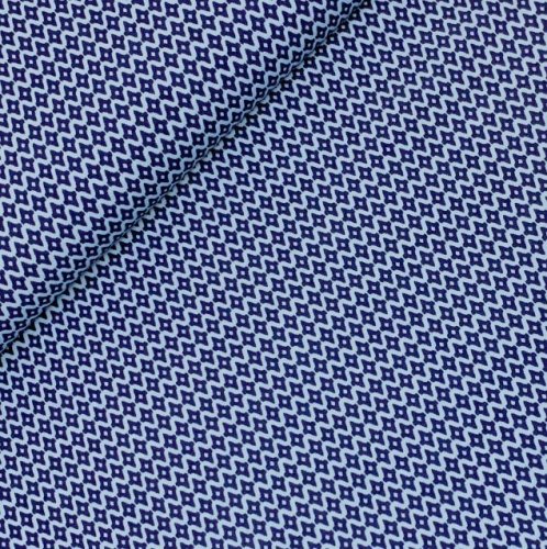Preview: RESTSTÜCK 2,10m !!! - Viskose - Small Rhombus - blue