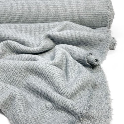 RESTSTÜCK 90cm !!! - Viskose Strick - Soft Waffle - grey