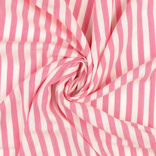 Viskose - Streifen Anea - pink/weiß