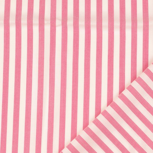 Viskose - Streifen Anea - pink/weiß