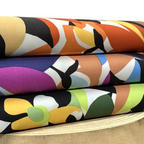 Preview: RESTSTÜCK 0,90m !!! - Viskose Stretch Popeline - Georgia - blue