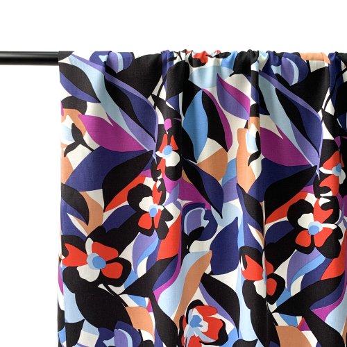 Preview: RESTSTÜCK 1,60m !!! - Viskose Stretch Popeline - Georgia - blue