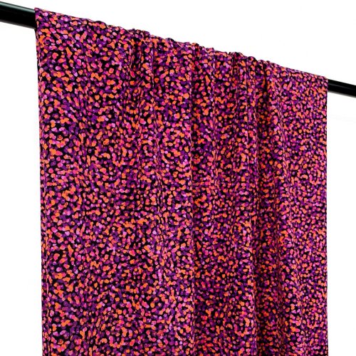 Preview: RESTSTÜCK 0,70m !!! - Viskose Stretch - Reni - black/orange/lilac