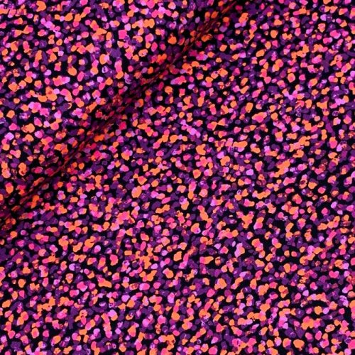 Preview: RESTSTÜCK 1,20m !!! - Viskose Stretch - Reni - black/orange/lilac