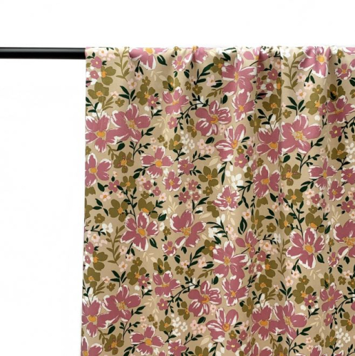 RESTSTÜCK 0,60m !!! - Viskose Stretch Satin - Rosella - sand