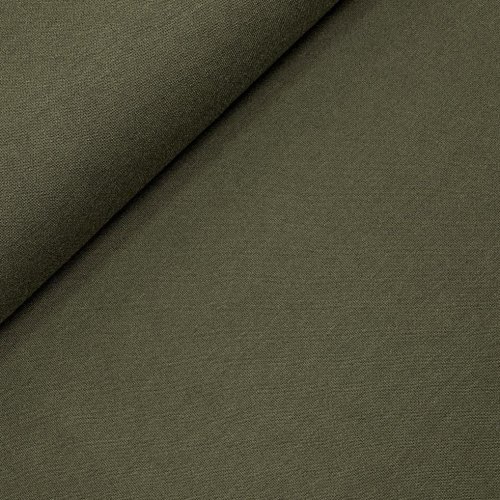 RESTSTÜCK 1,60m !!! - Viskose Strick Jersey - Merino Touch - uni - khaki