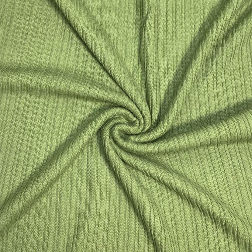 Preview: RESTSTÜCK 0,60m !!! - Viskose Strick - gerippt - olive