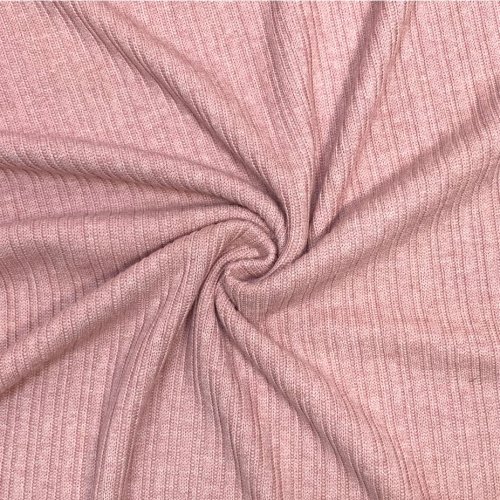 Preview: RESTSTÜCK 0,50m !!! - Viskose Strick - gerippt - rose