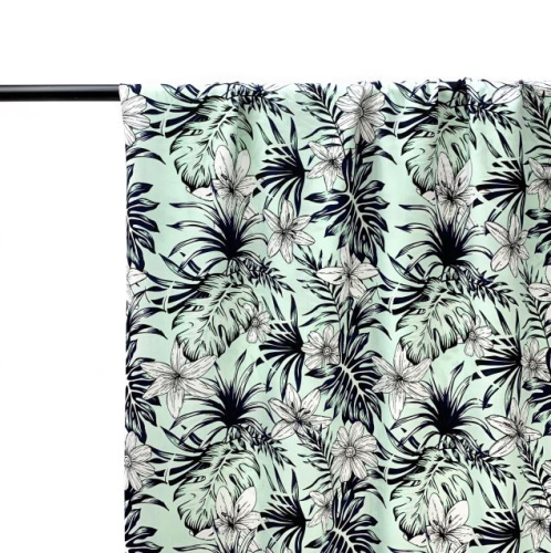 RESTSTÜCK 0,60m !!! - Viskose - Tropic Monstera - mint