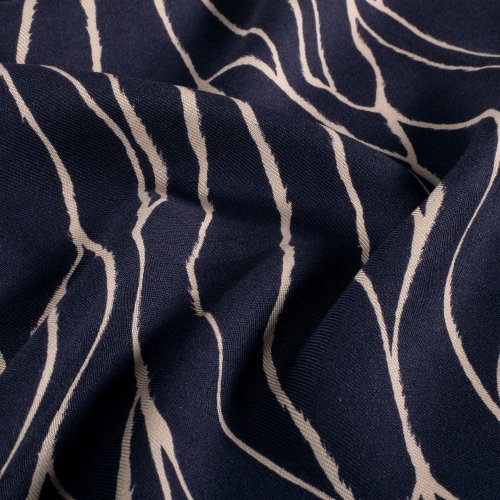 Viskose Twill - Linear Spirit - navy/nude
