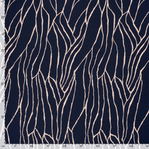 Viskose Twill - Linear Spirit - navy/nude