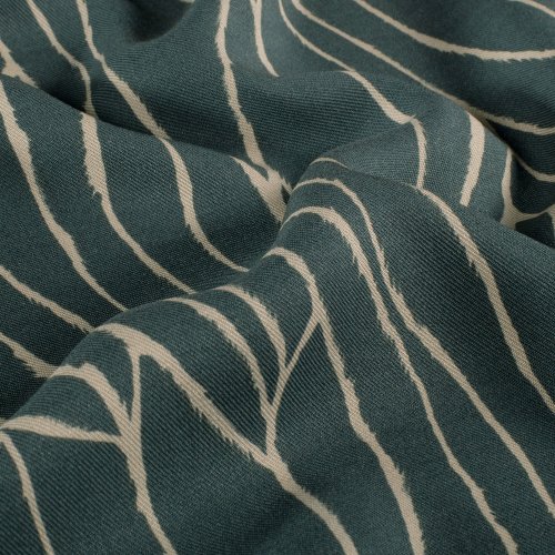 Viskose Twill - Linear Spirit - petrol/sand