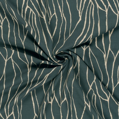 Viskose Twill - Linear Spirit - petrol/sand