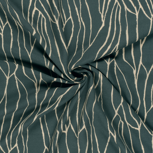 Preview: RESTSTÜCK 0,70m !!! - Viskose Twill - Linear Spirit - petrol/sand