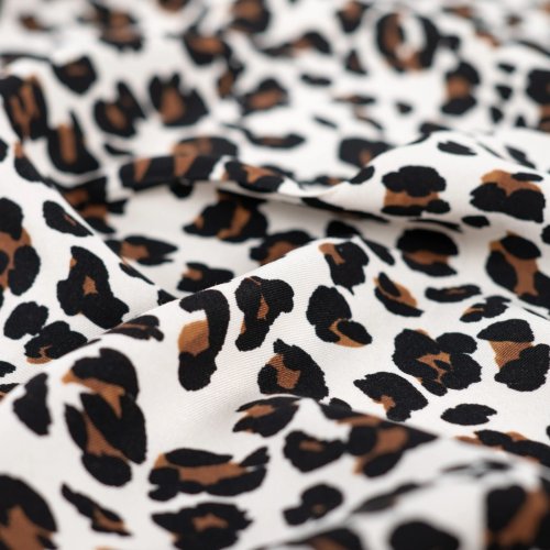 Viskose Twill - Minou Leo - sand/black