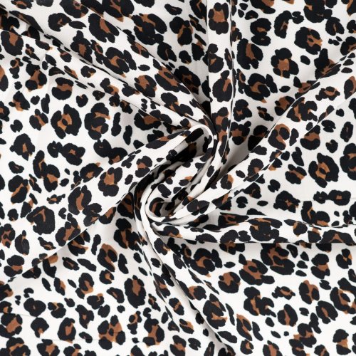 Viskose Twill - Minou Leo - sand/black